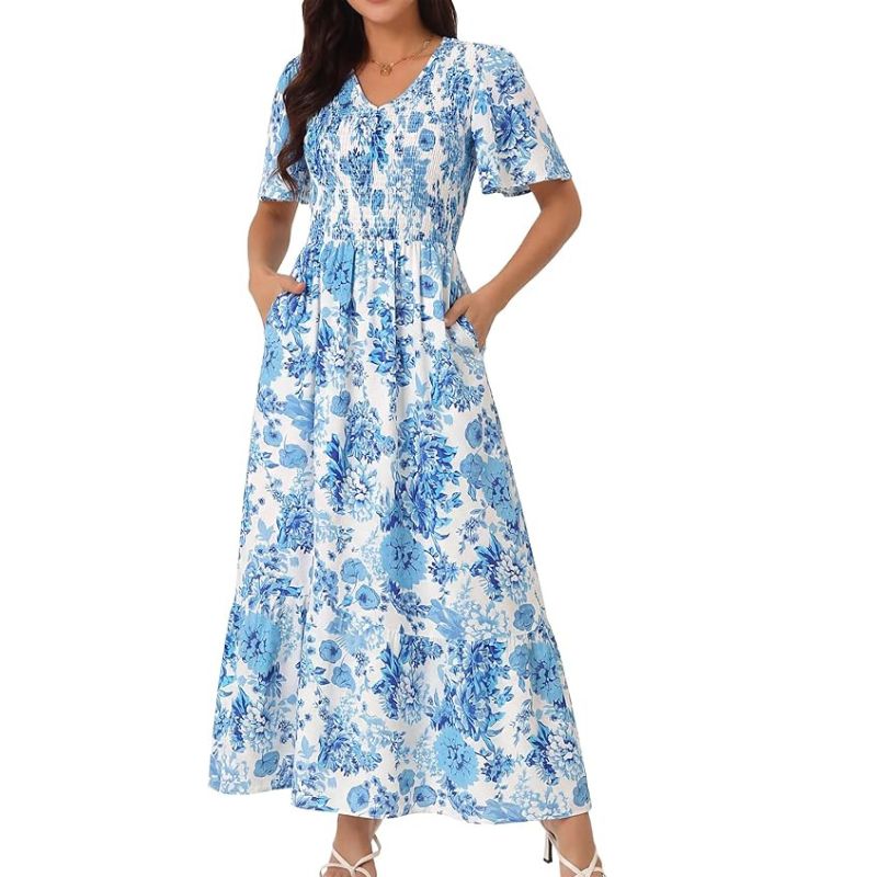 Seta T , Flowy Maxi Dress with Pockets