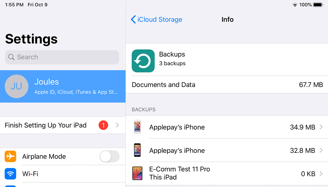 icloud storage full backups