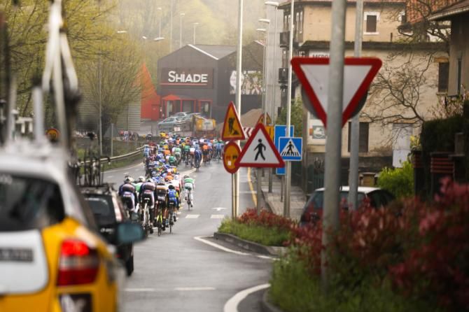 The peloton rolls through the vibrant Spanish countryside