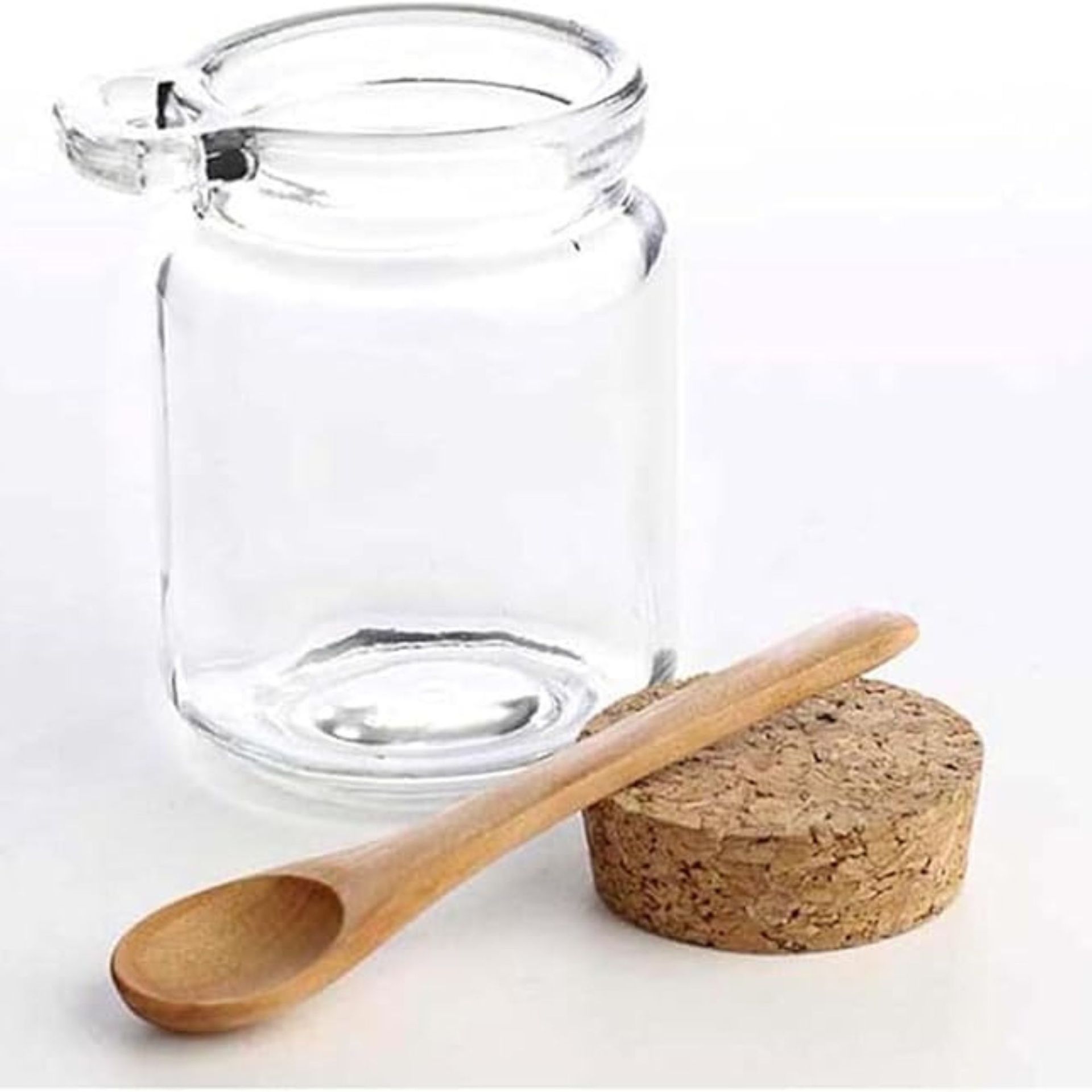 Glass Bath Salt Container With Scoop