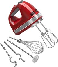 KitchenAid 9-Speed Hand Mixer with Beater and Whisk Attachments