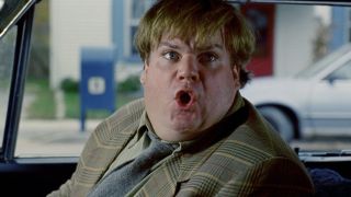 Tommy looking shocked in Tommy Boy.