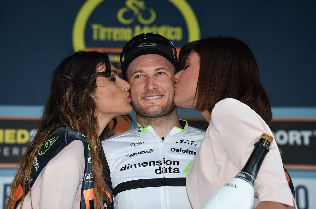 Stephen Cummings (Dimension Data) on the podium