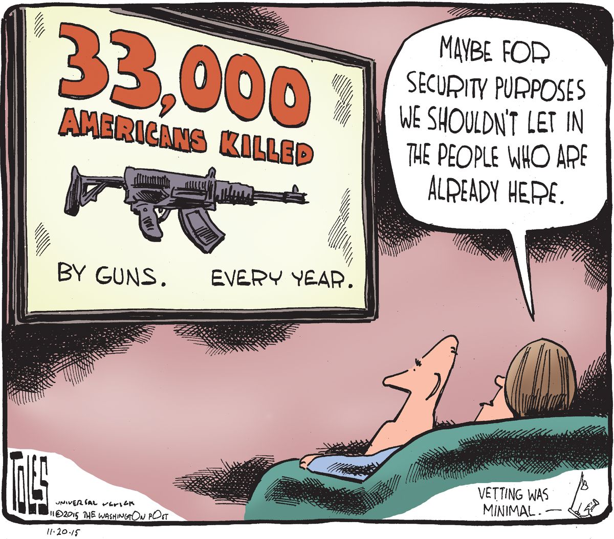 Editorial Cartoon U.s. Gun Violence Homeland Security 