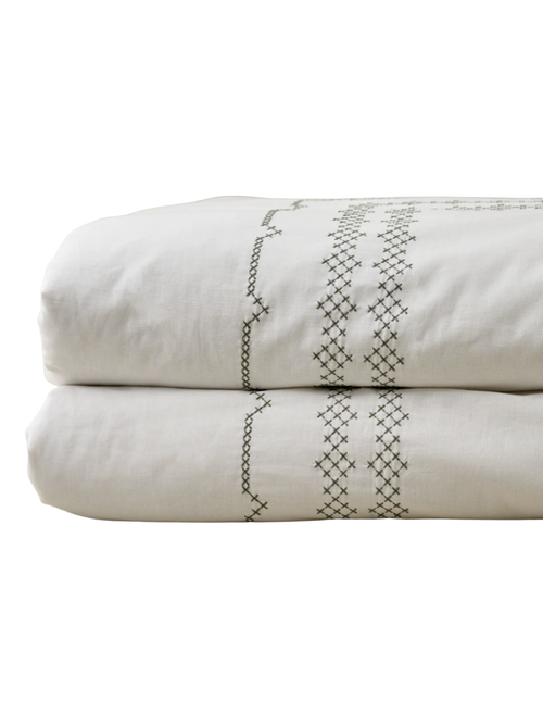 Daphne Cross-Stitch Duvet Cover 