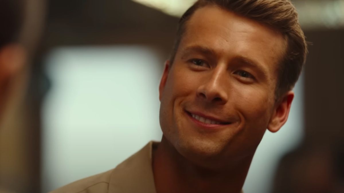 I Just Learned Glen Powell Adopted His Adorable Dog During Twisters To Help Him Get Through A Breakup, And Be Still My Beating Heart