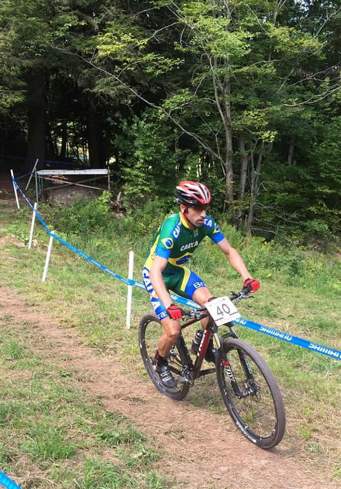 A rider from Brasil in training