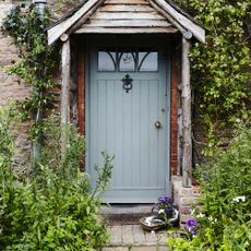 front door with country style garden