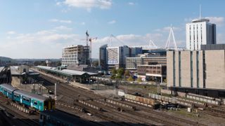 Cardiff Central Station and the Principality Stadium