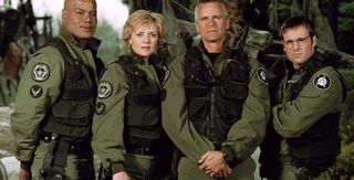 Christopher Judge, Amanda Tapping, Richard Dean Anderson and Michael Shanks make up the team SG1