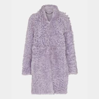 Lilac Naja Shearling Coat