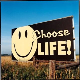 a sign that says choose life