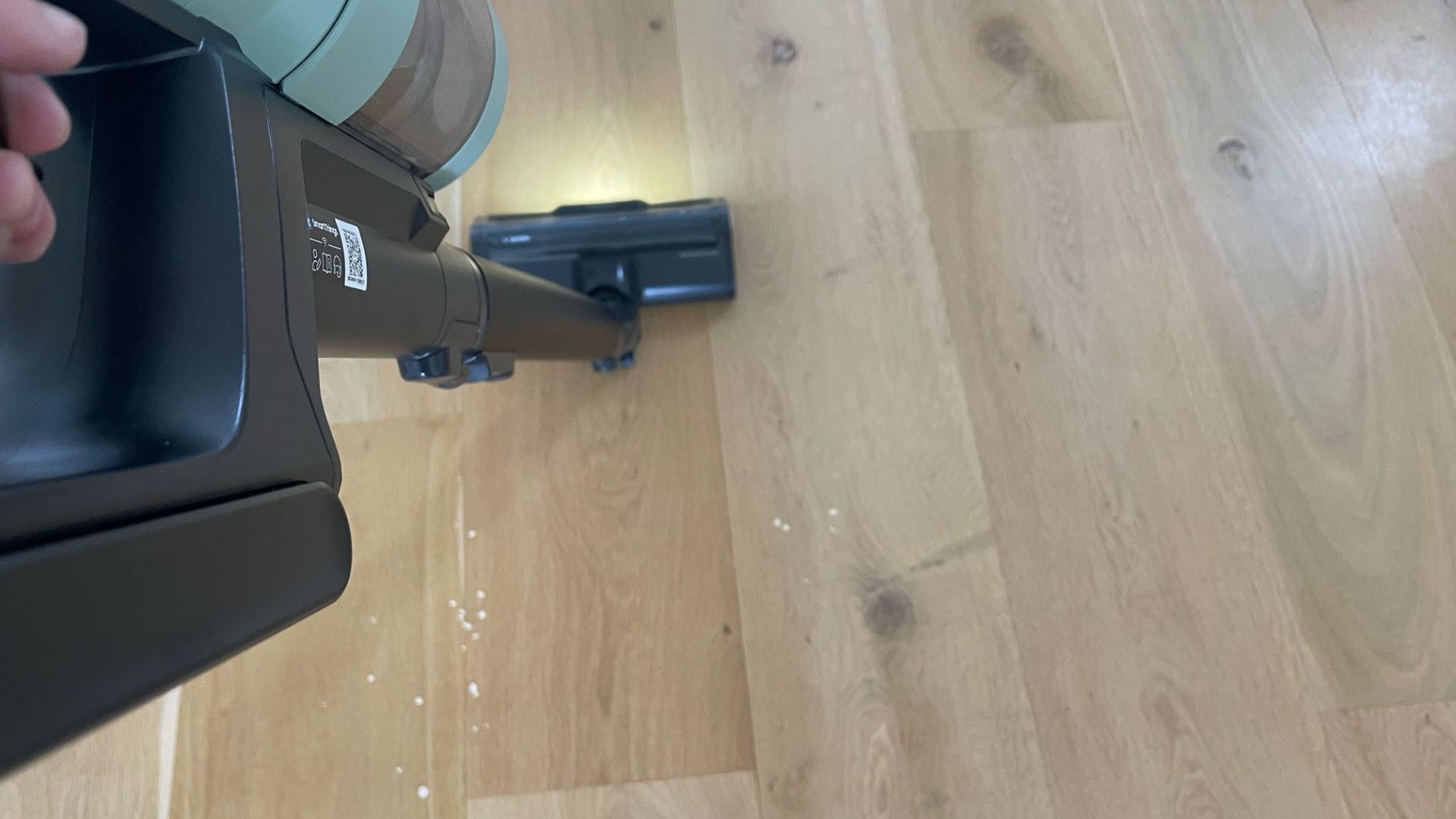Samsung Bespoke AI Jet Ultra Vacuum vacuuming oats
