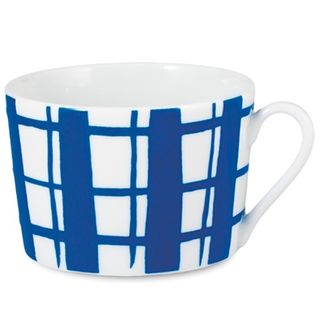 square cup with blue colour and white background
