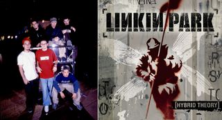 The band in 2000 and their debut album, Hybrid Theory