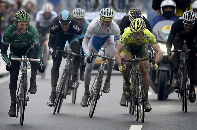 Oscar Gatto (Vini Fantini-Selle Italia) on his way to winning Dwars door Vlaanderen