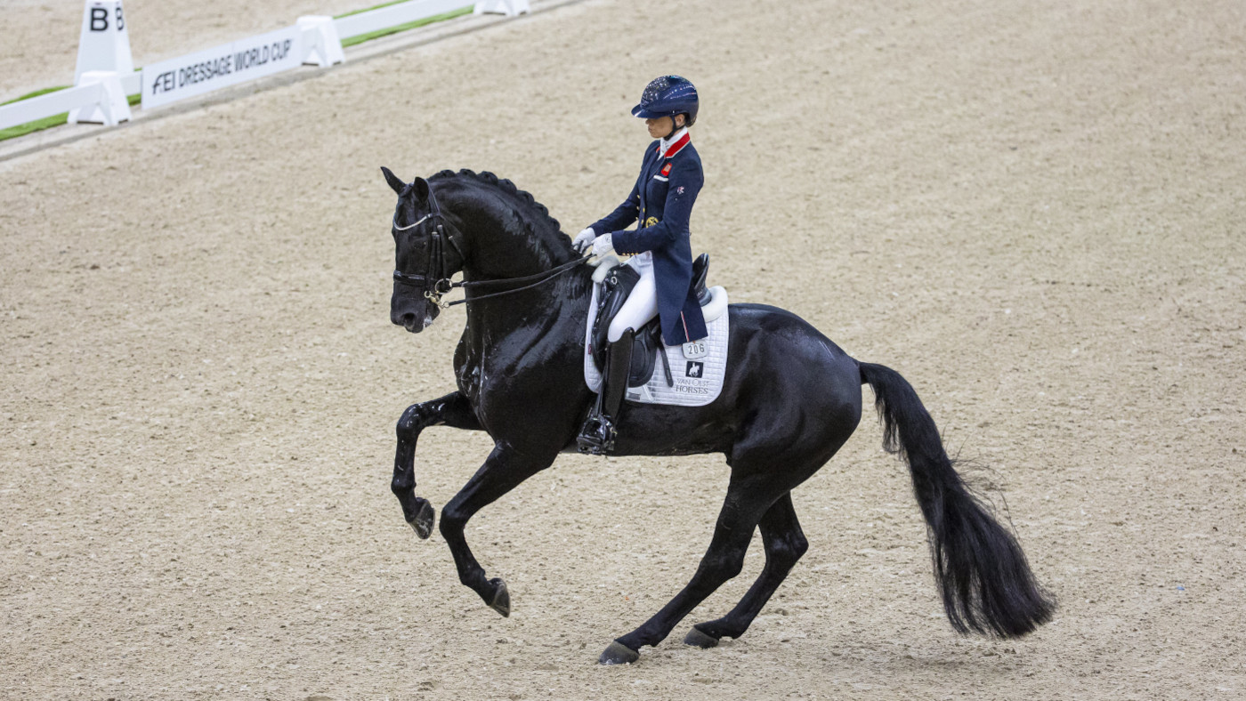 How to watch dressage at the Paris Olympics World champion Lottie Fry and Glamourdale, pictured, have scored a double win at the Den Bosch World Cup qualifier in the Netherlands