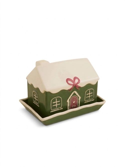 Christmas Village Butter Dish