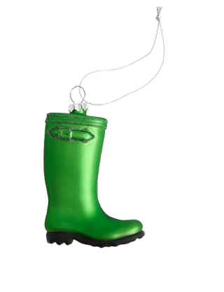 Glass Welly Hanging Decoration