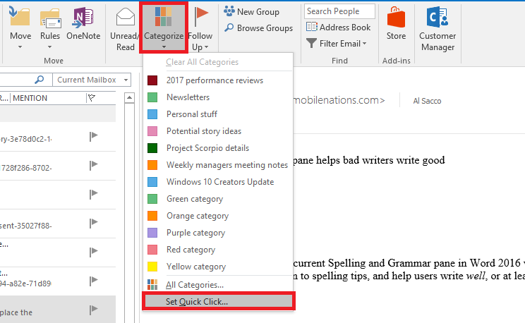 Can T See Categories In Outlook