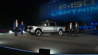 Linda Zhang at the Ford F-150 Lightning reveal