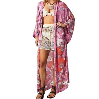 Free People Hidden Hills Maxi Kimono
