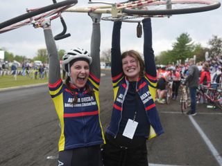 Jaycie Gibson (left) completed 82 laps solo, having no teammates at the last minute.JPG