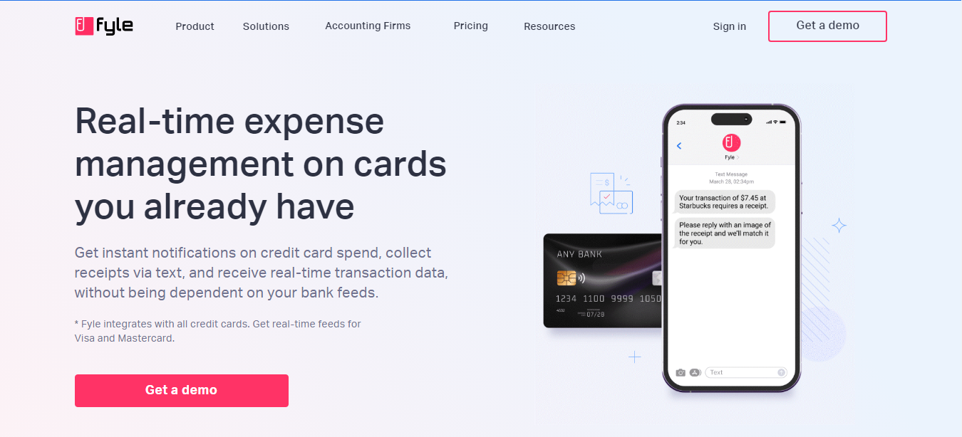 Website screenshot for Fyle