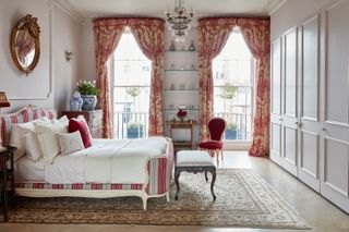 Elegant French bedroom in Georgian home