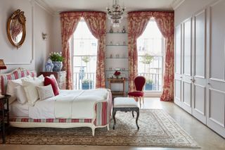 elegant bedroom in Georgian home