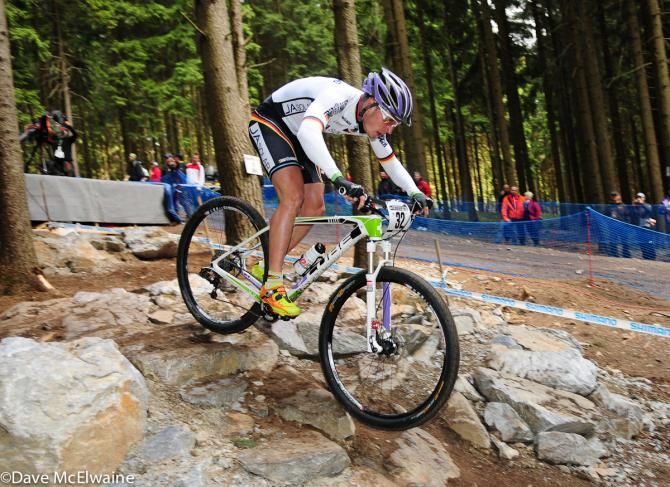 Daniel Voitl (Germany) descending a vertical drop