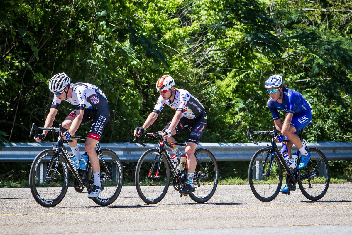 The breakaway group that stayed away for most of the day