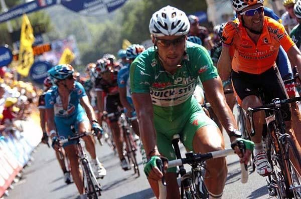Tom Boonen couldn't get points due to his holdup behind the crash. Amazingly, he didn't go down