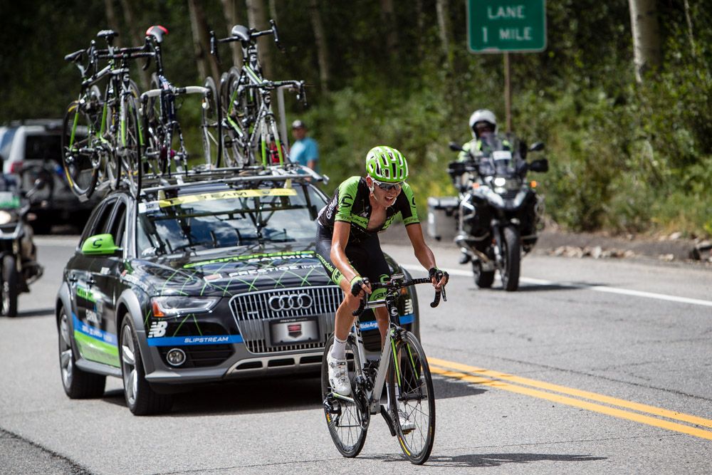 Joe Dombrowski (Cannondale) on the way to the win.