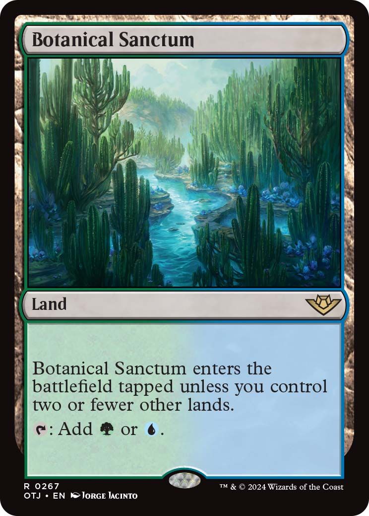 Botanical Sanctum dual land MTG Outlaws of Thunder Junction