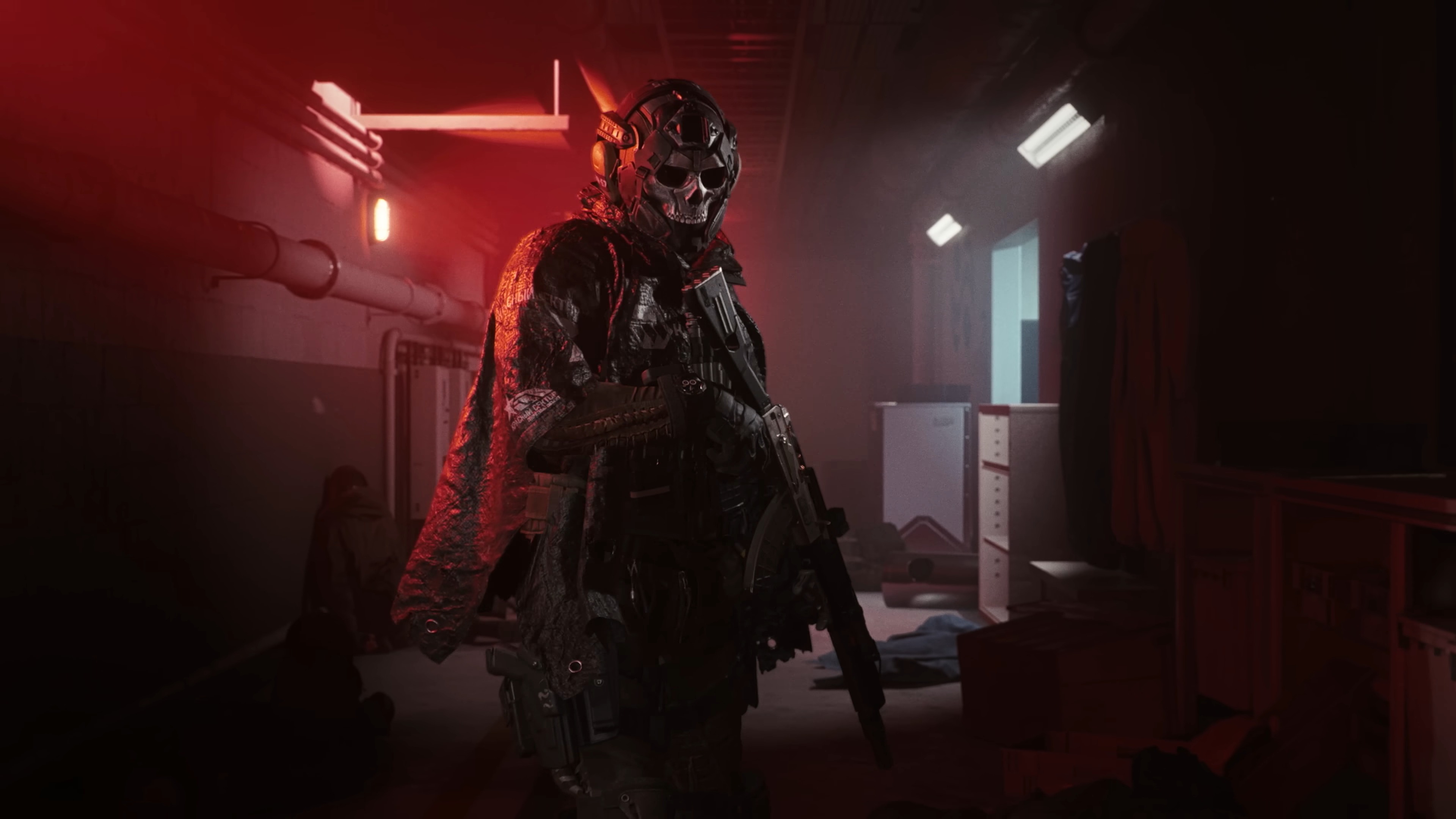 Early looks at Simon "Ghost" Riley from Call of Duty: Modern Warfare 4 in his Nomad gear, available by purchasing the Vault Edition of the game.