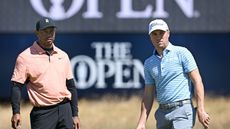 Tiger woods and Justin Thomas at the Old Course St Andrews