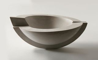 elliptical concrete bowl