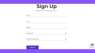 Friday sign up page
