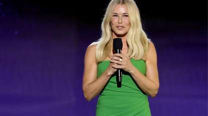 Host Chelsea Handler speaks onstage during the 29th Annual Critics Choice Awards at Barker Hangar on January 14, 2024 in Santa Monica, California.