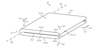Patenttegning til en foldbar iPhone.