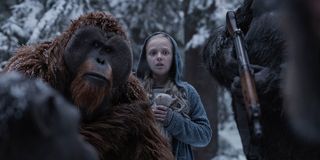 War for the Planet of the Apes Maurice Nova snowy woods