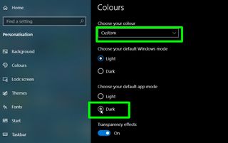 how to turn on Chrome dark mode - custom