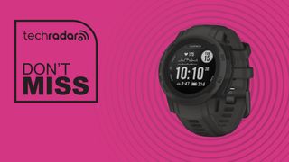 Garmin Instinct 2S on pink background