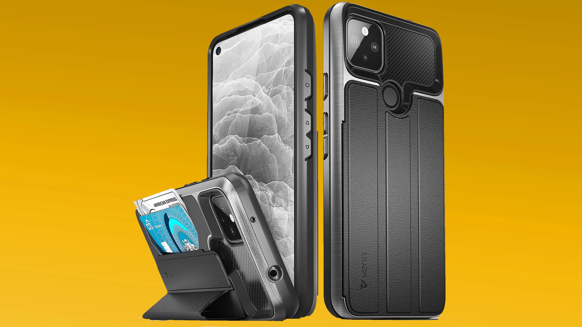 Vena vCommute Wallet Case for Pixel 5a is the best Google Pixel 5a case for wallet kickstand