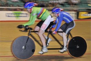 Barney Storey and Neil Fachie in a trial run before the Paracycling World Championships in two weeks.