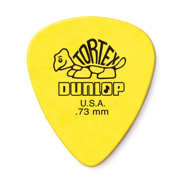 A Dunlop Tortex guitar pick