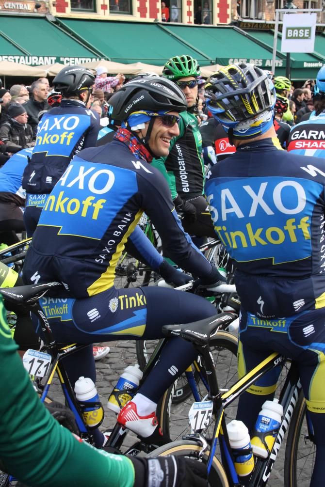 Daniele Bennati (Saxo-Tinkoff) in Bruges for the Tour of Flanders.