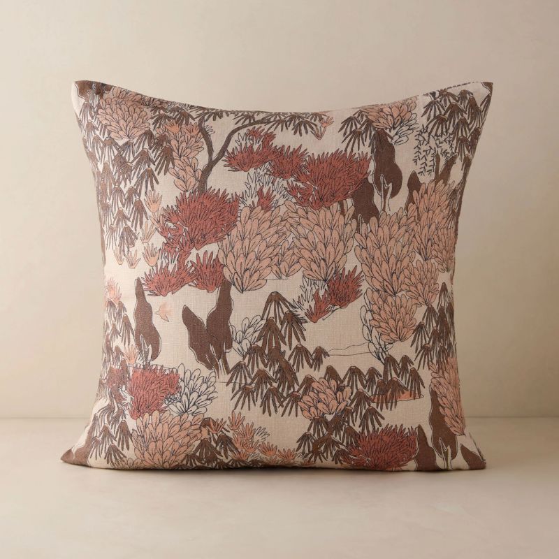 pink patterned cushion