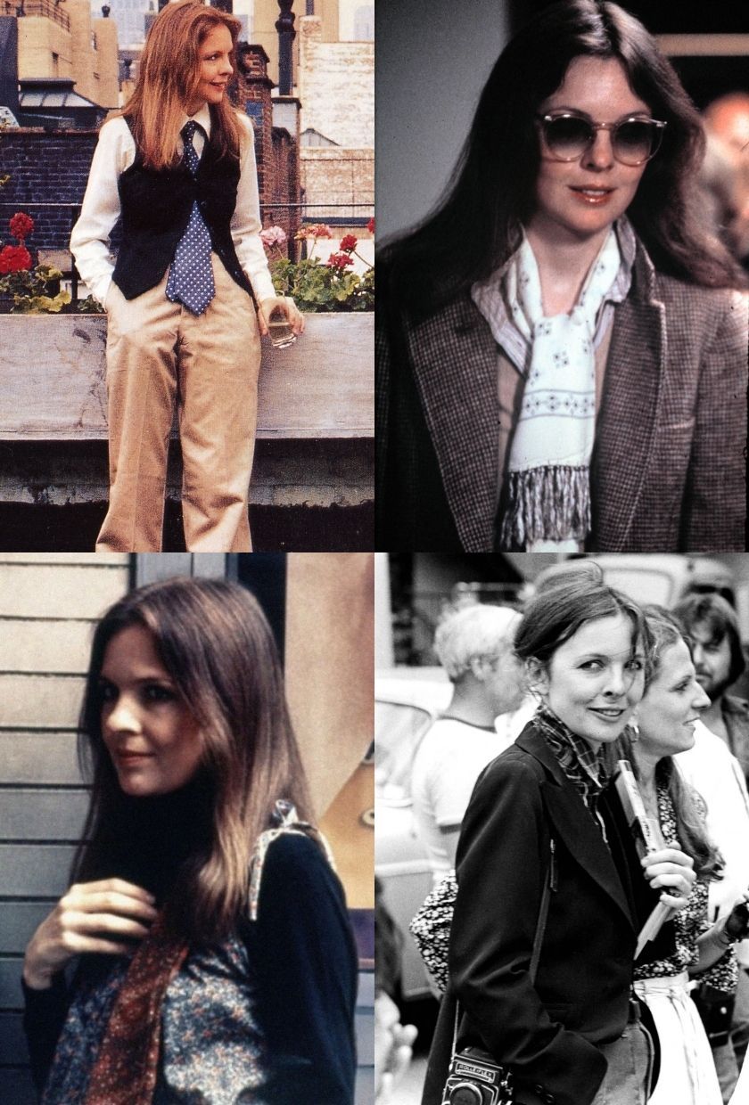 A series of images depicting Diane Keaton in 'Annie Hall' (1977)